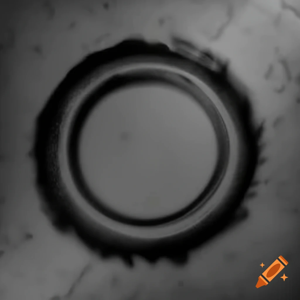 Flat black circular drift marks on concrete surface in realistic style