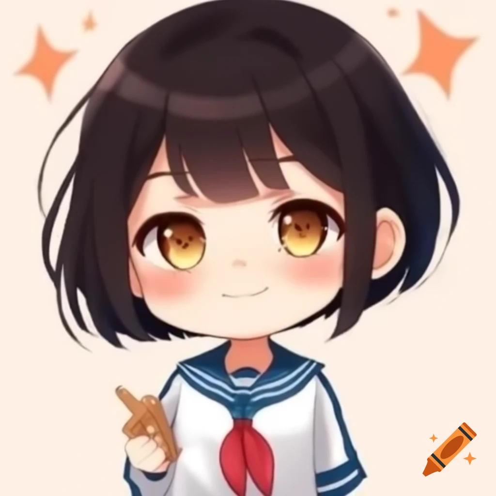 Cute anime chibi character illustration