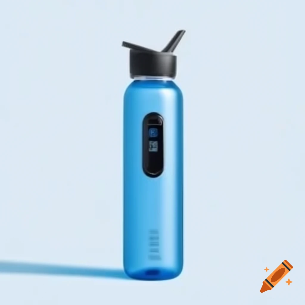 HydraCup temperature-tracking water bottle with display