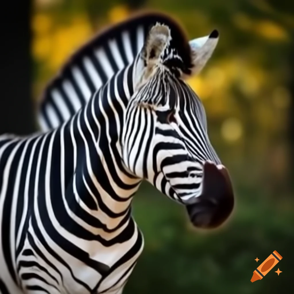Zebra surrounded by herd of brown horses with bright background and natural landscape