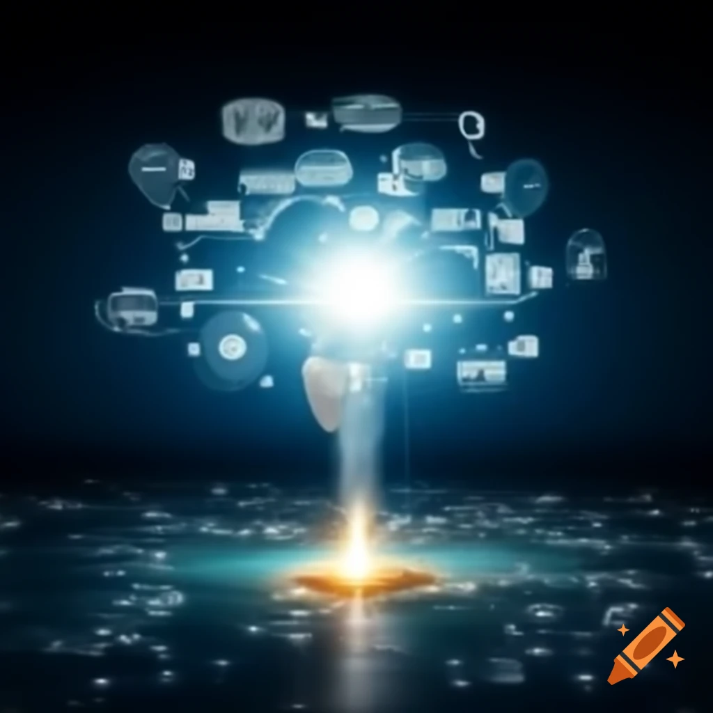 Visually engaging representation of illuminating growth