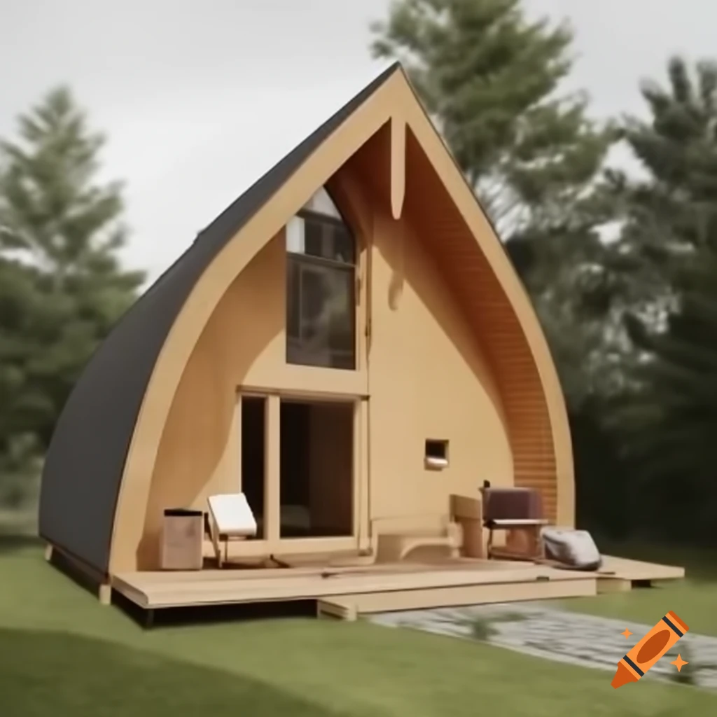 Beautiful chalet made of natural wood and stone