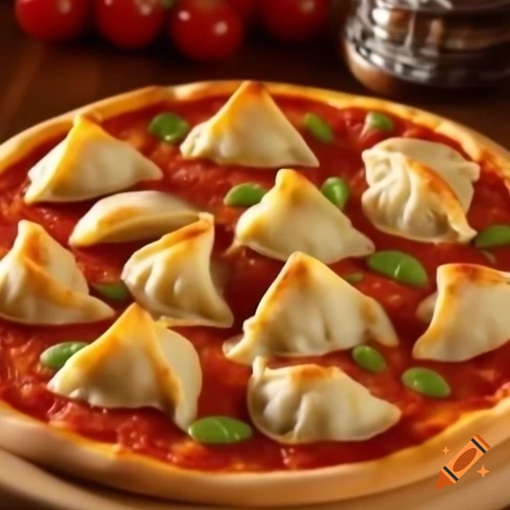 Pierogi topping on pizza