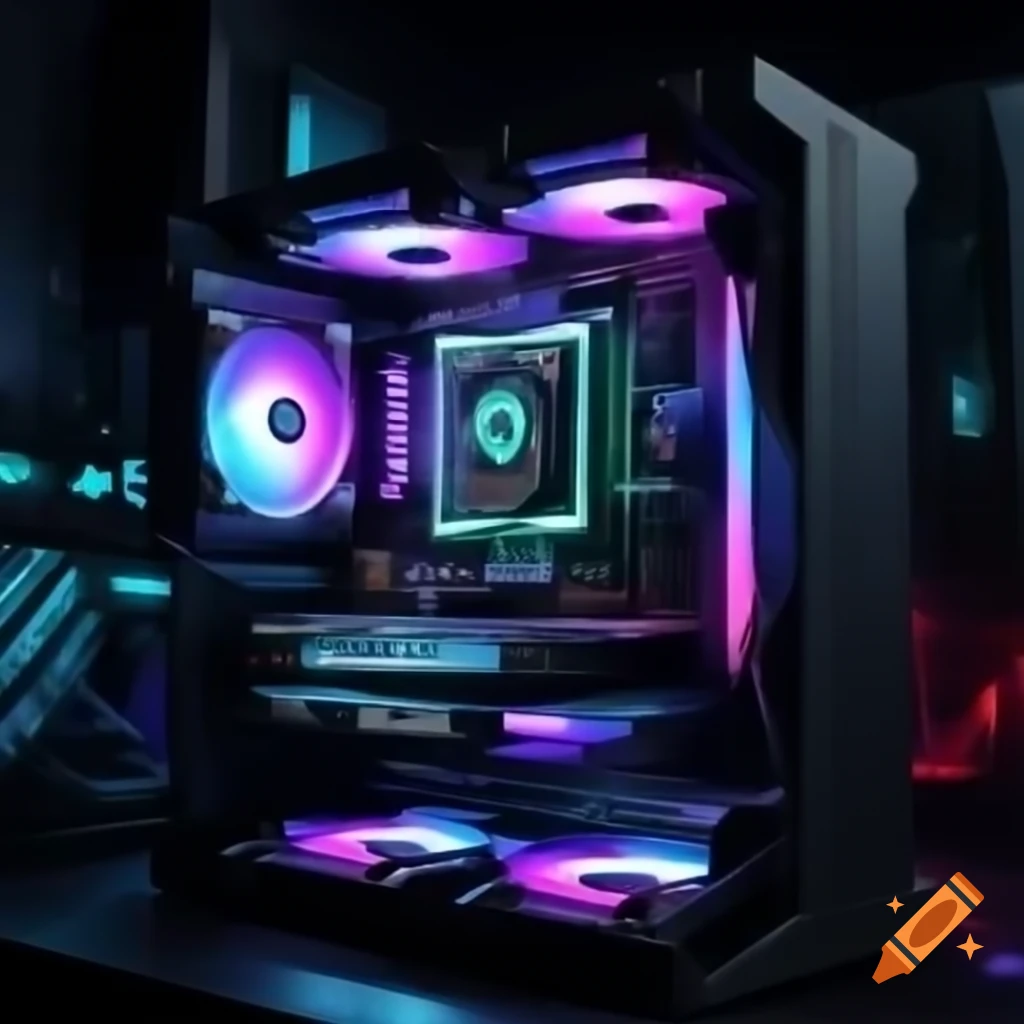 Gaming CPU with RTX graphics card and 4K desktop setup