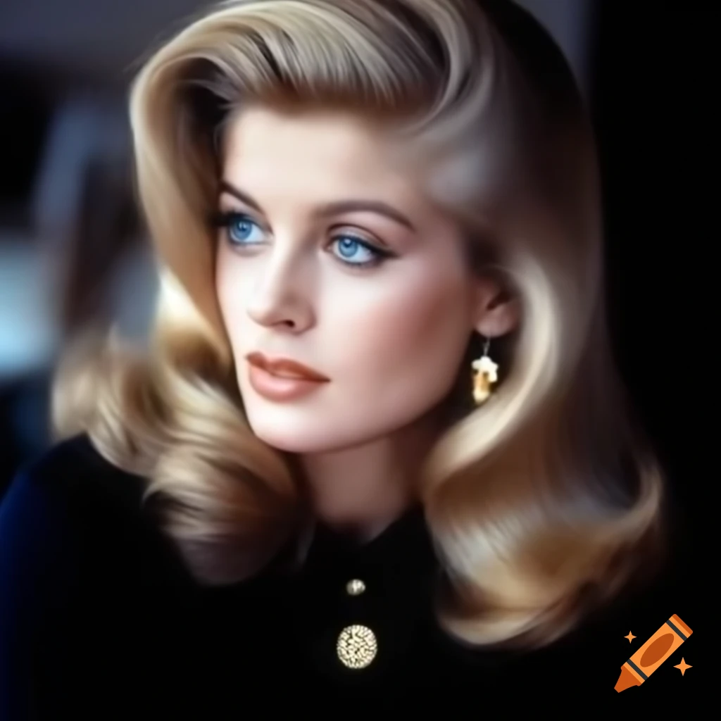 Charming European Hollywood actress from 1963 with porcelain skin and blue eyes