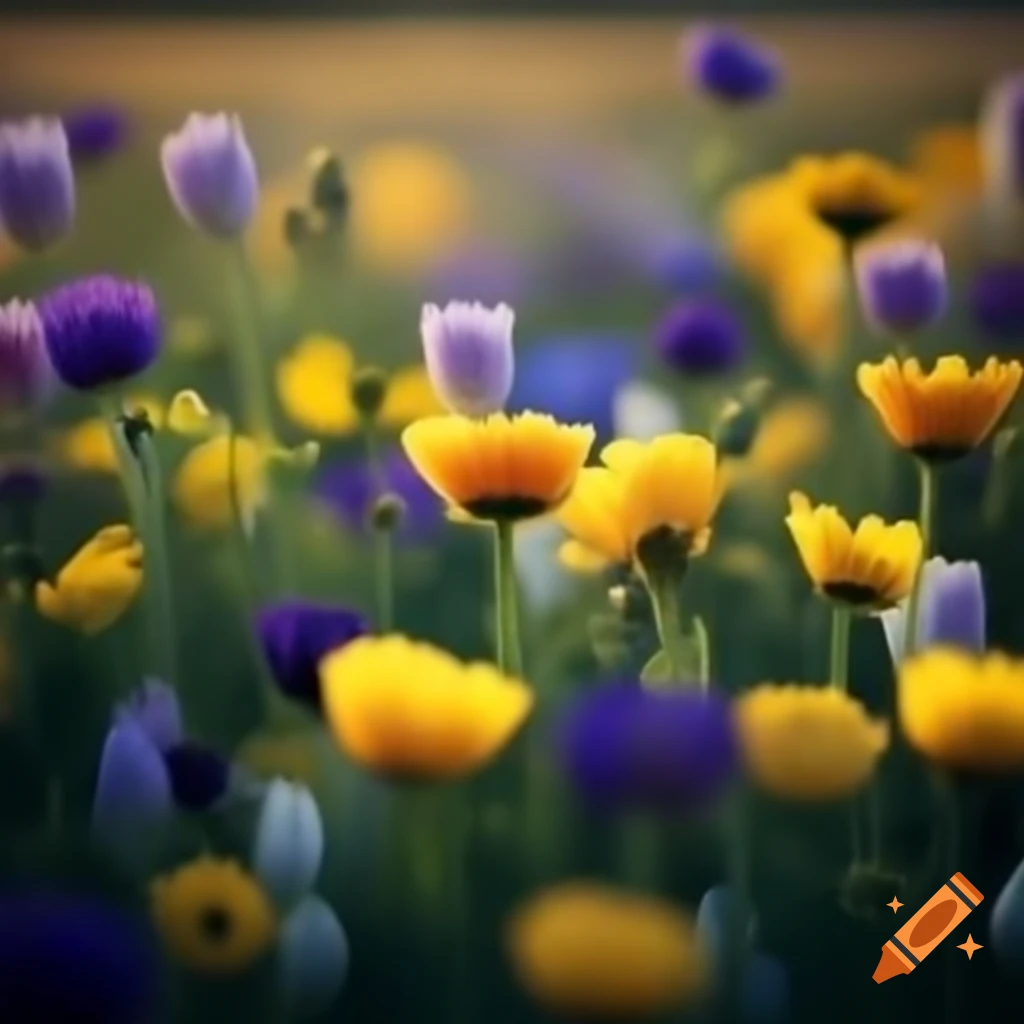 Vibrant field of flowers