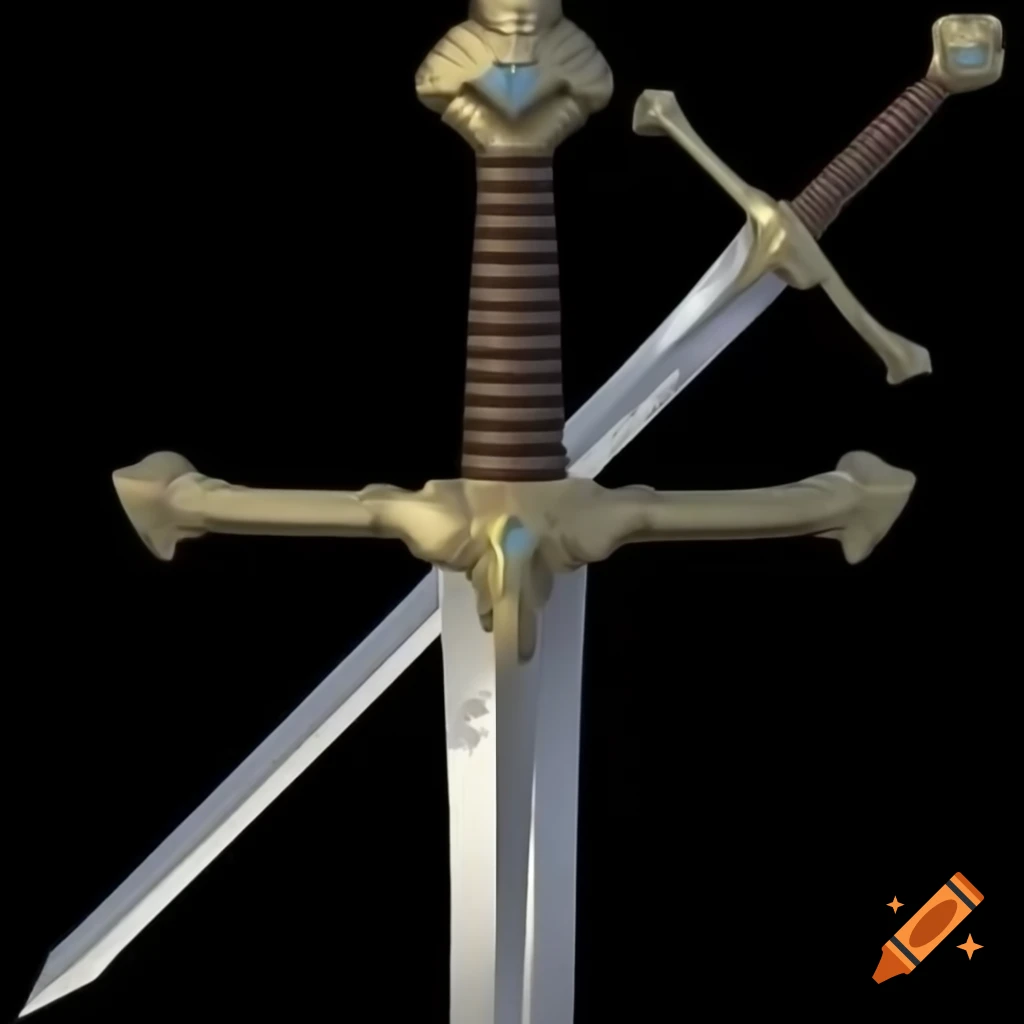 Art nouveau style sword with winged hilt