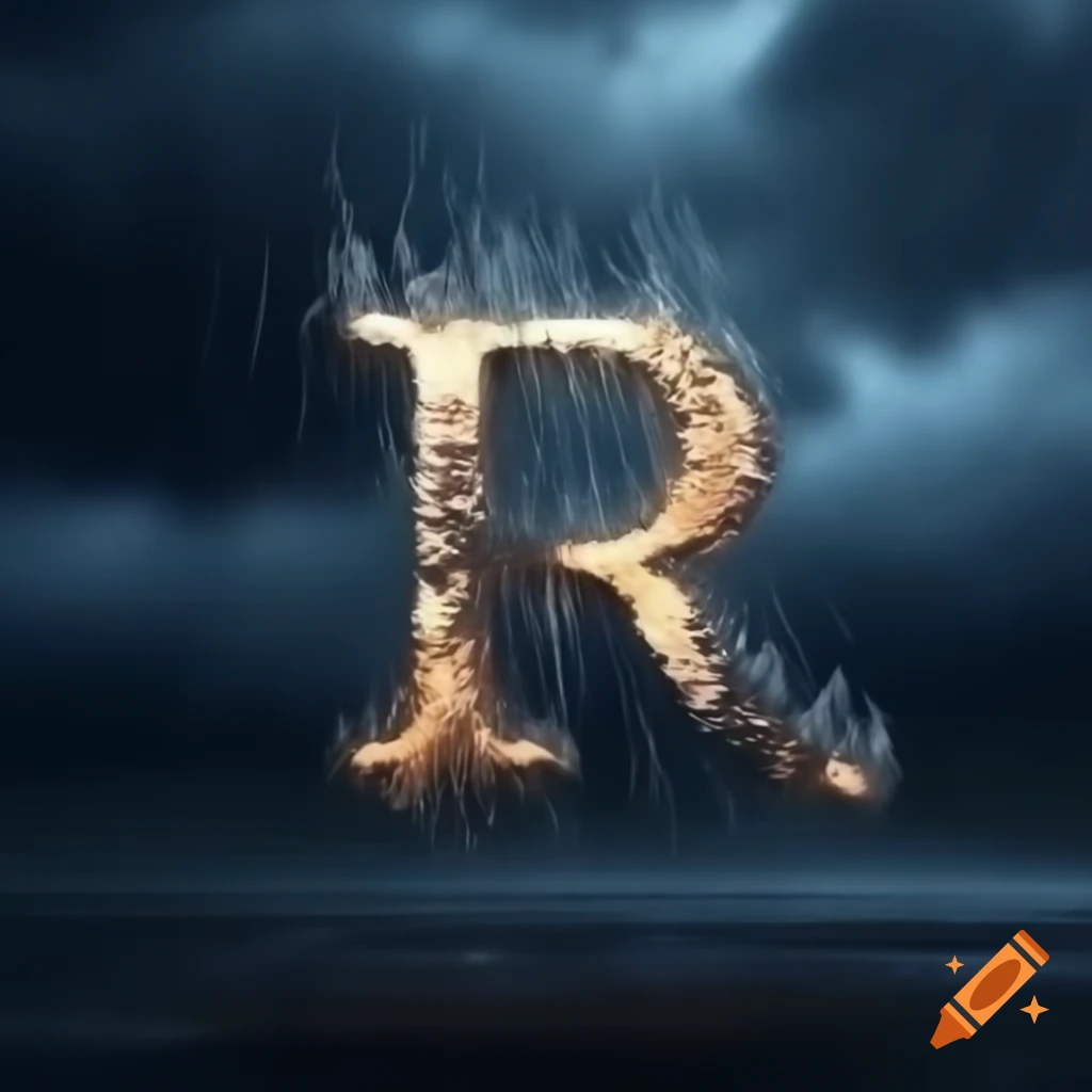 Initials R and F set against rainy weather background