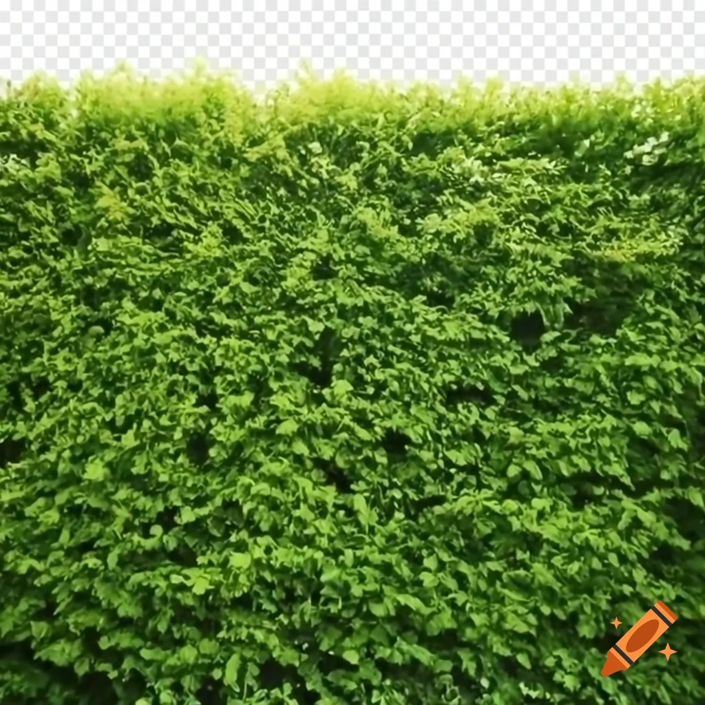 Tall green hedge viewed from the front