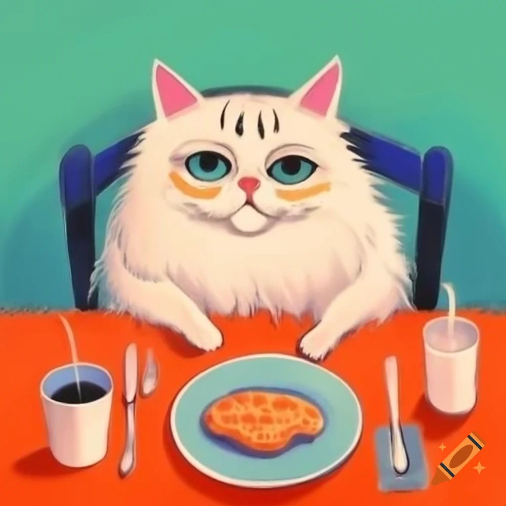 yellow-cat-in-cute-clothes-dining-at-a-table-realistic-and-colorful-on
