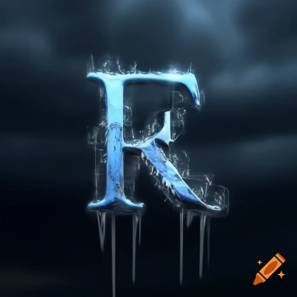 Initial letters R and F against rainy weather background