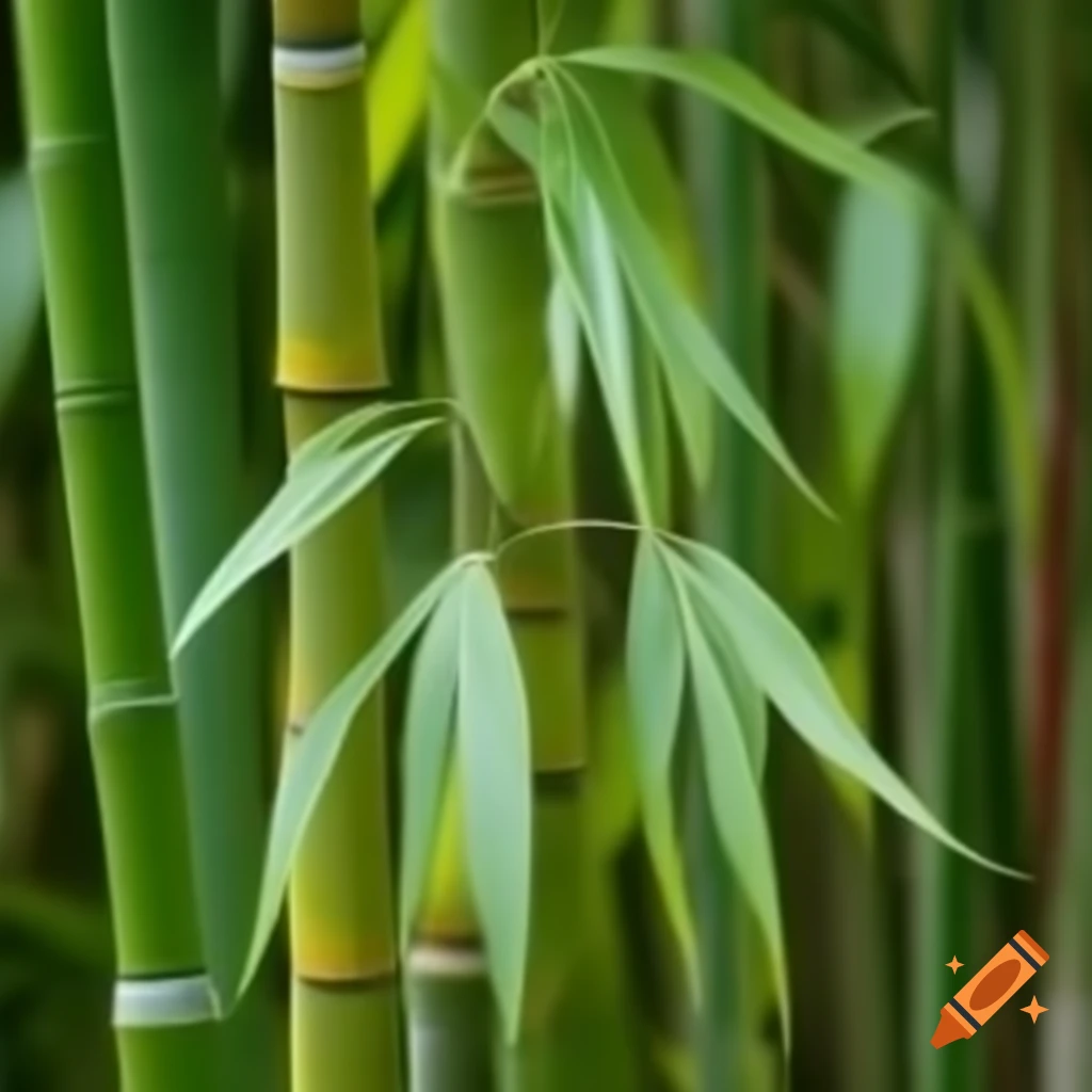 Single bamboo plant
