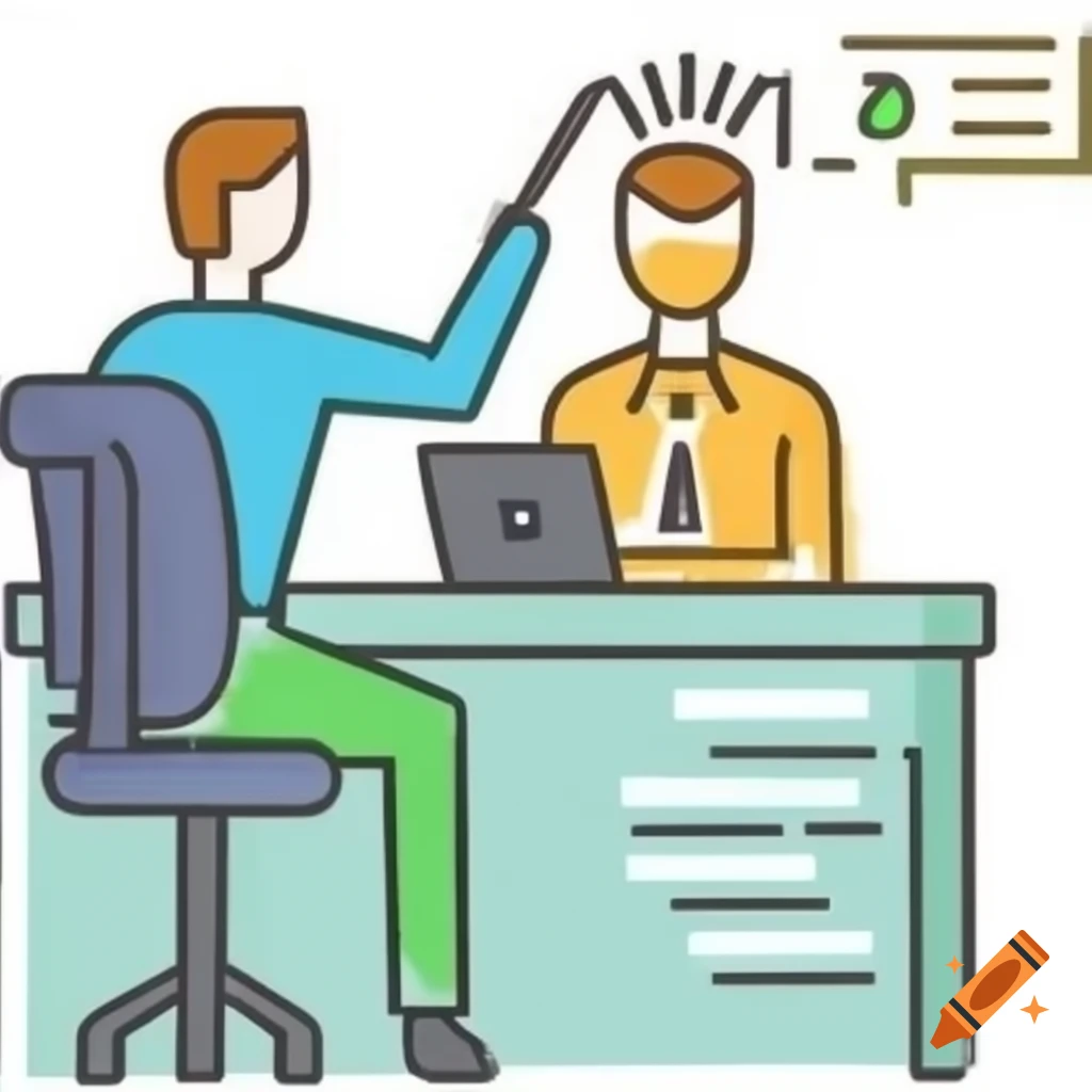 Bureaucrat meeting with client at desk
