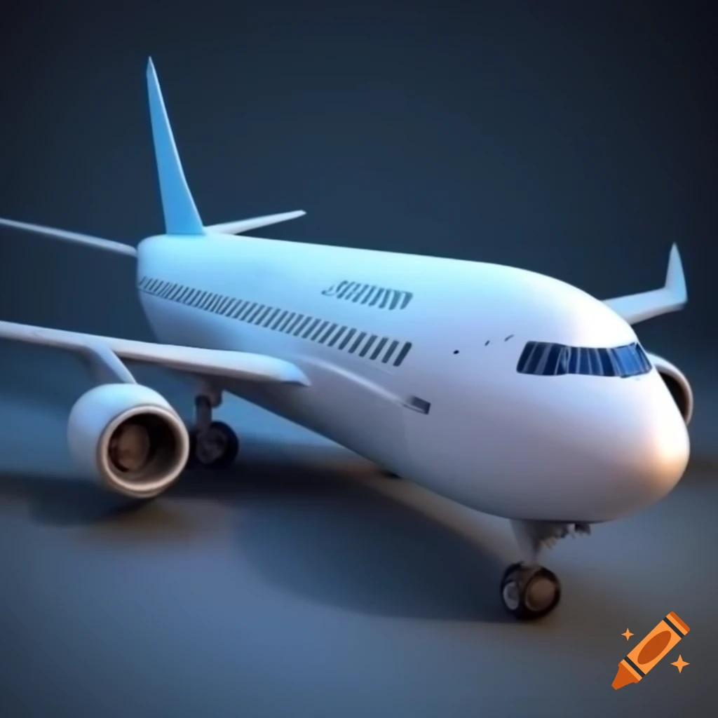 Realistic cartoon airplane design