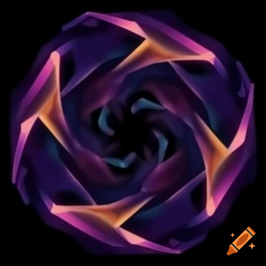 Dark psychedelic geometric circle image