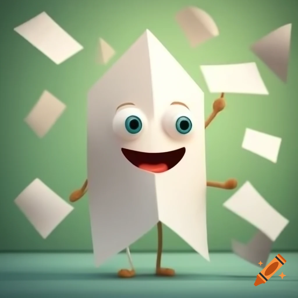 Humorous paper art illustration