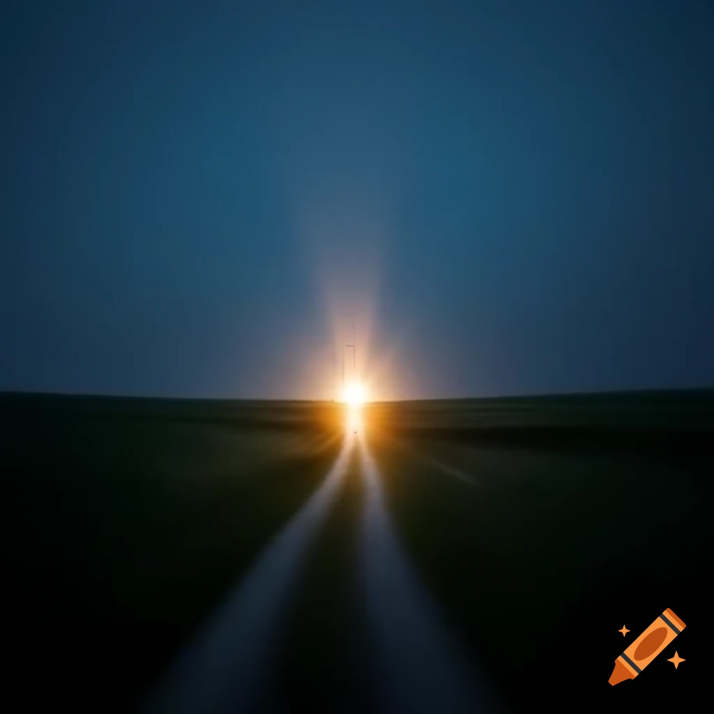 Light at the end of a challenging path symbolizing hope and warmth