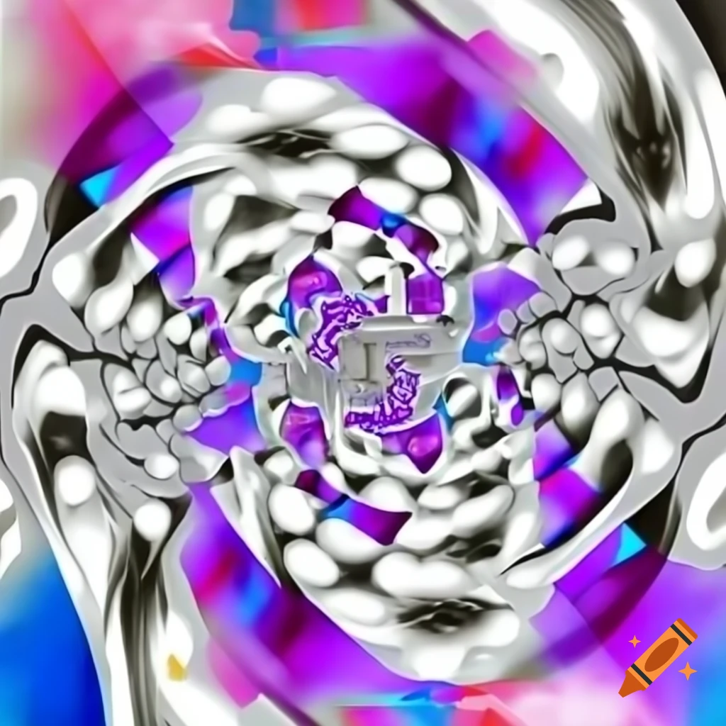 Surreal vibrant vortex representing anxieties and dreams in colorful forms
