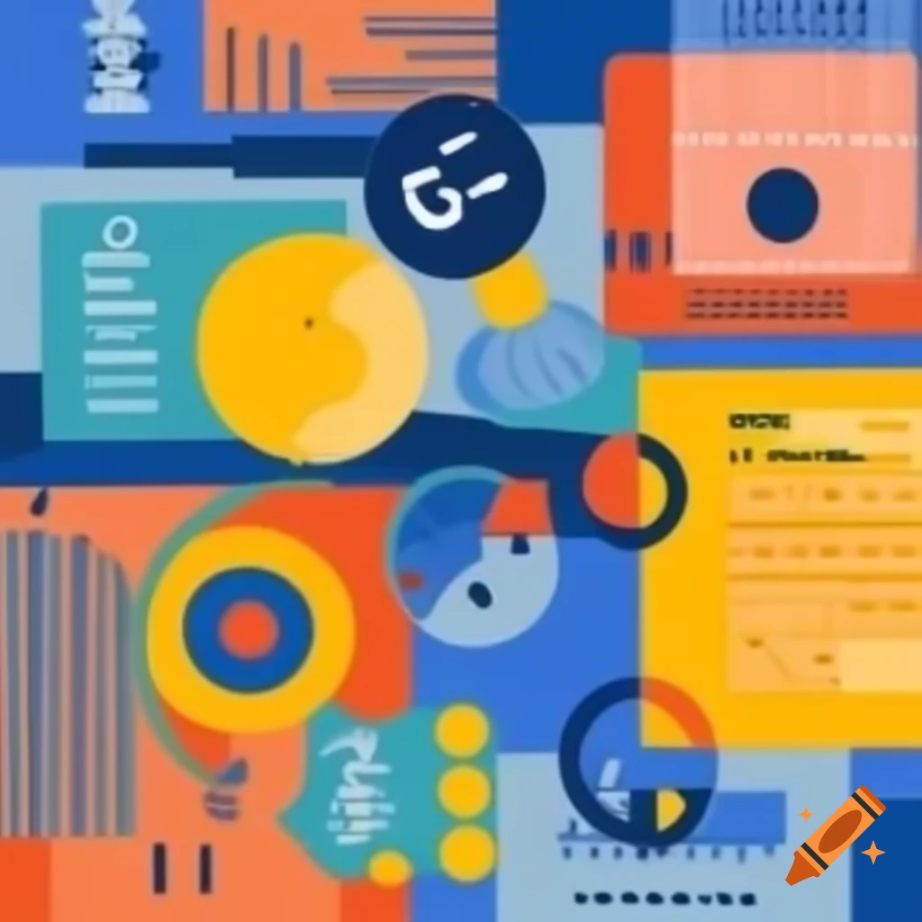 Abstract art representing finances with dynamic shapes and colors