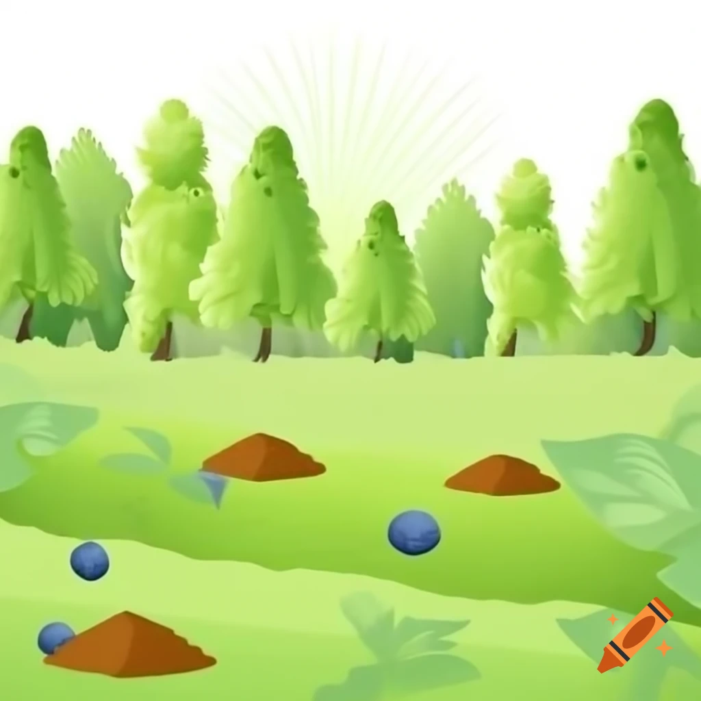 Vast land featuring gum trees, jasmine, cocoa beans, and blueberries
