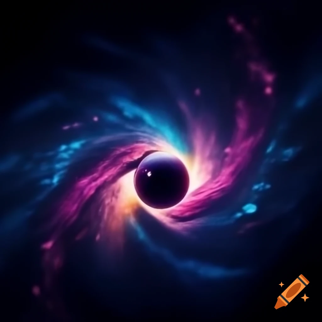 Conceptual illustration of the universe with stars and galaxies