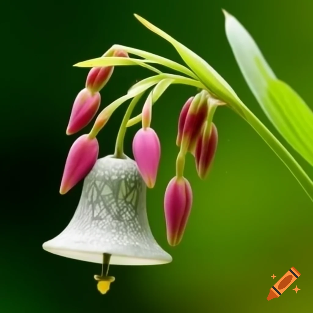 Flower resembling a bell, showcasing unique botanical features
