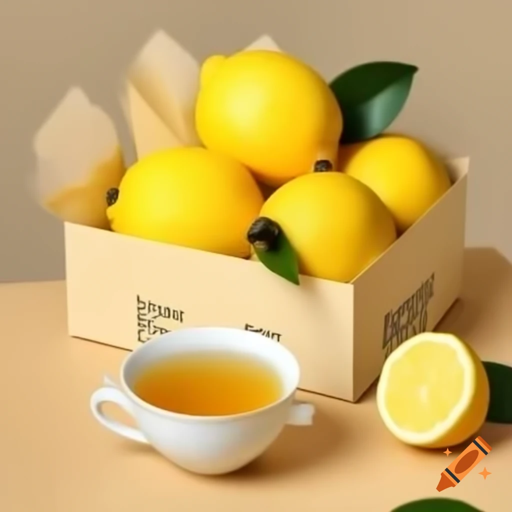 Refreshing lemon tea with basil seeds and ice cubes