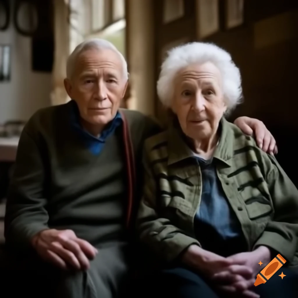 Elderly couple, grandpa and grandma