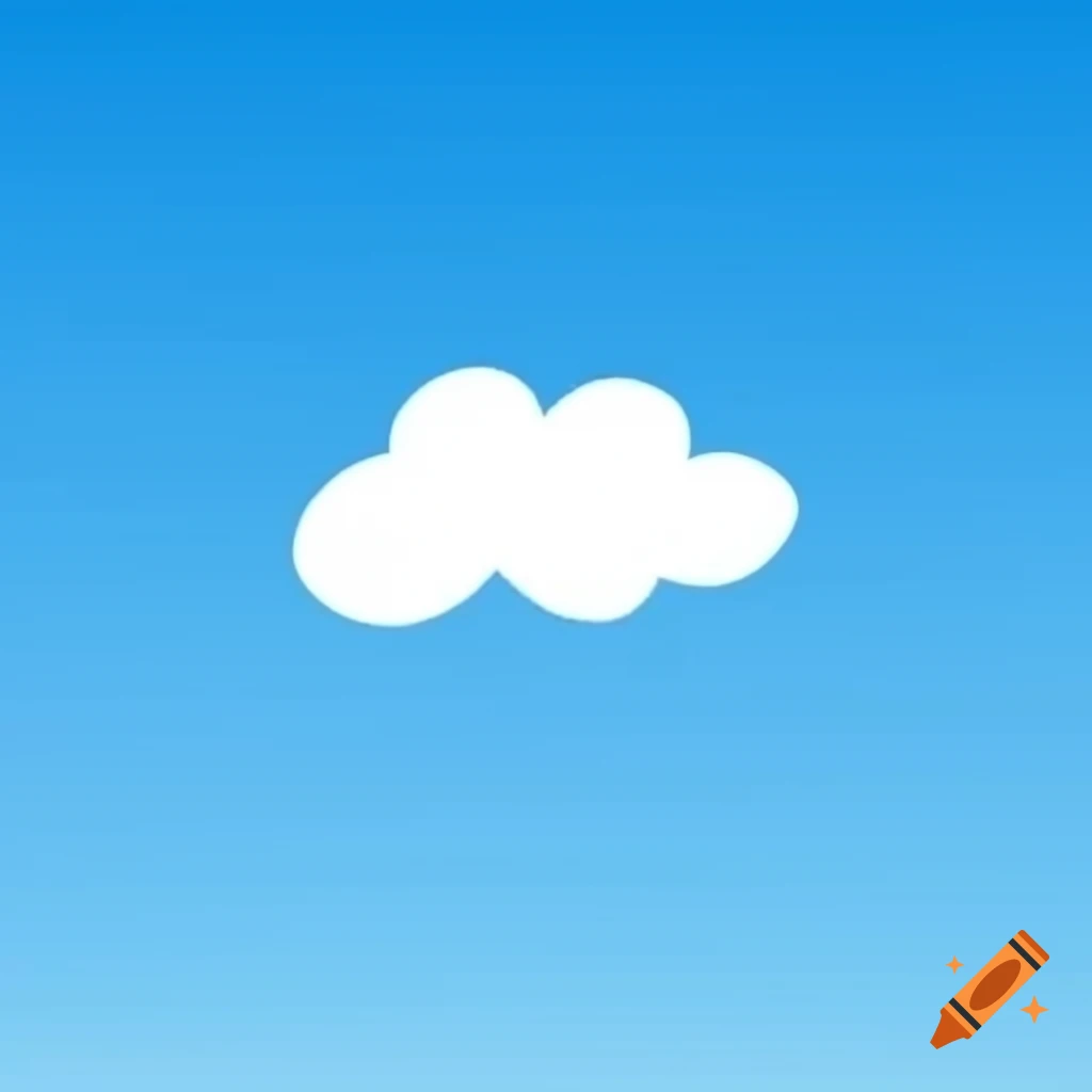 Cloud floating in a clear blue sky