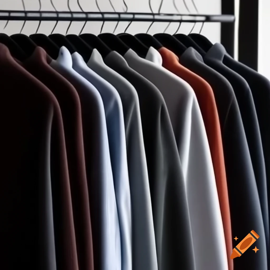 Hoodies and sweatshirts displayed on a rack