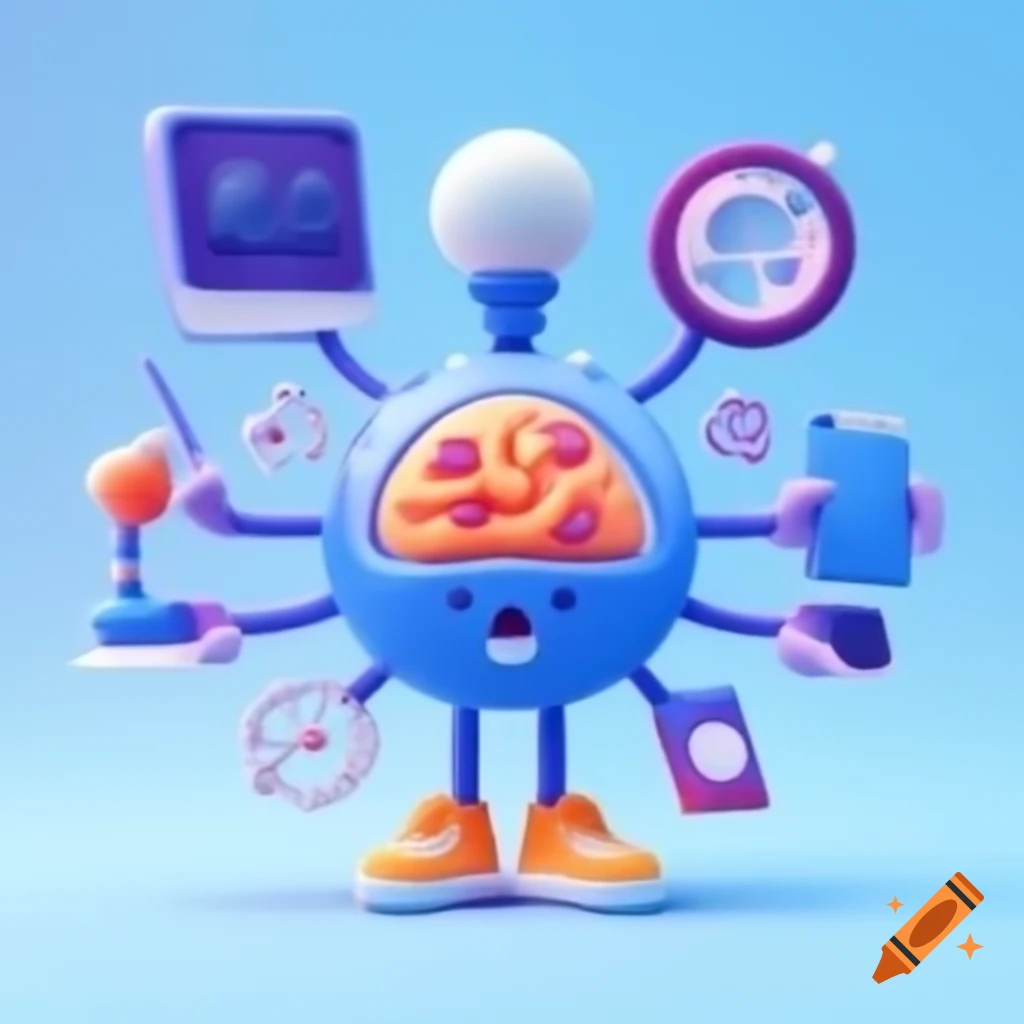 Cartoonish representation of technology