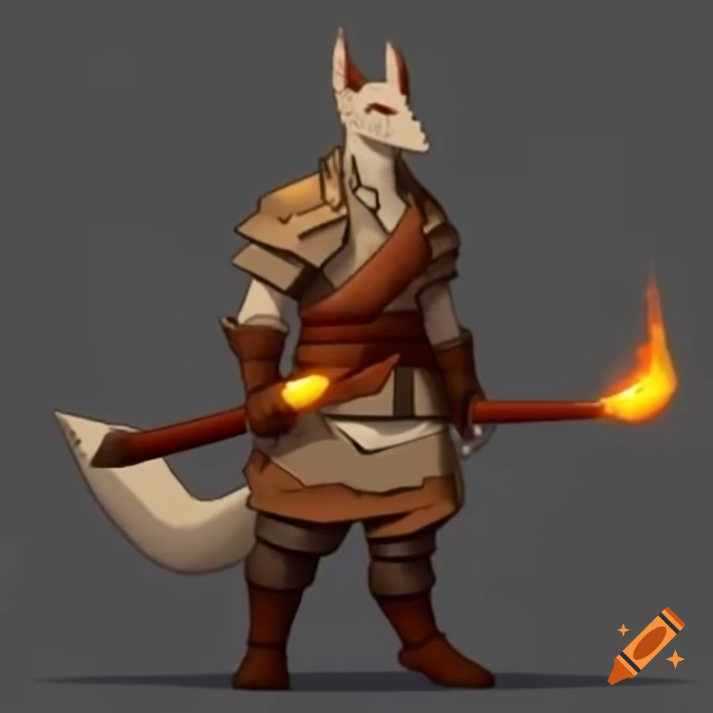 RPG concept art featuring a fox character in a Dragon Age: Inquisition style