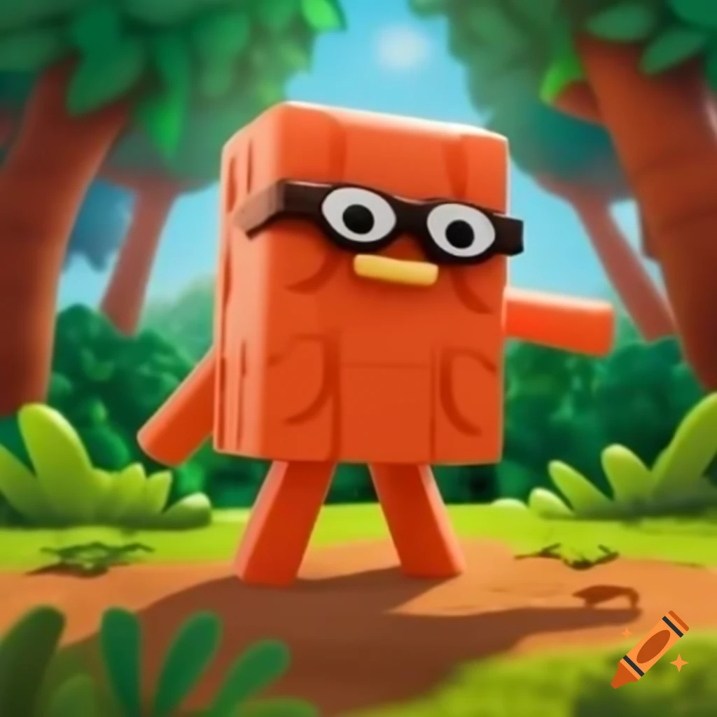 Roblox character running on an obstacle course on craiyon