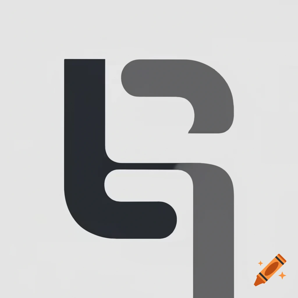 Black and white logo with e and h initials on craiyon