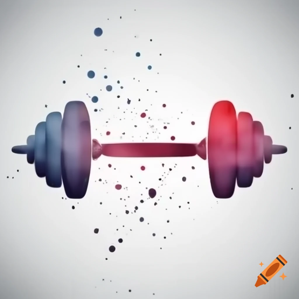 Minimalist logo of dumbbell silhouette symbolizing strength and fitness
