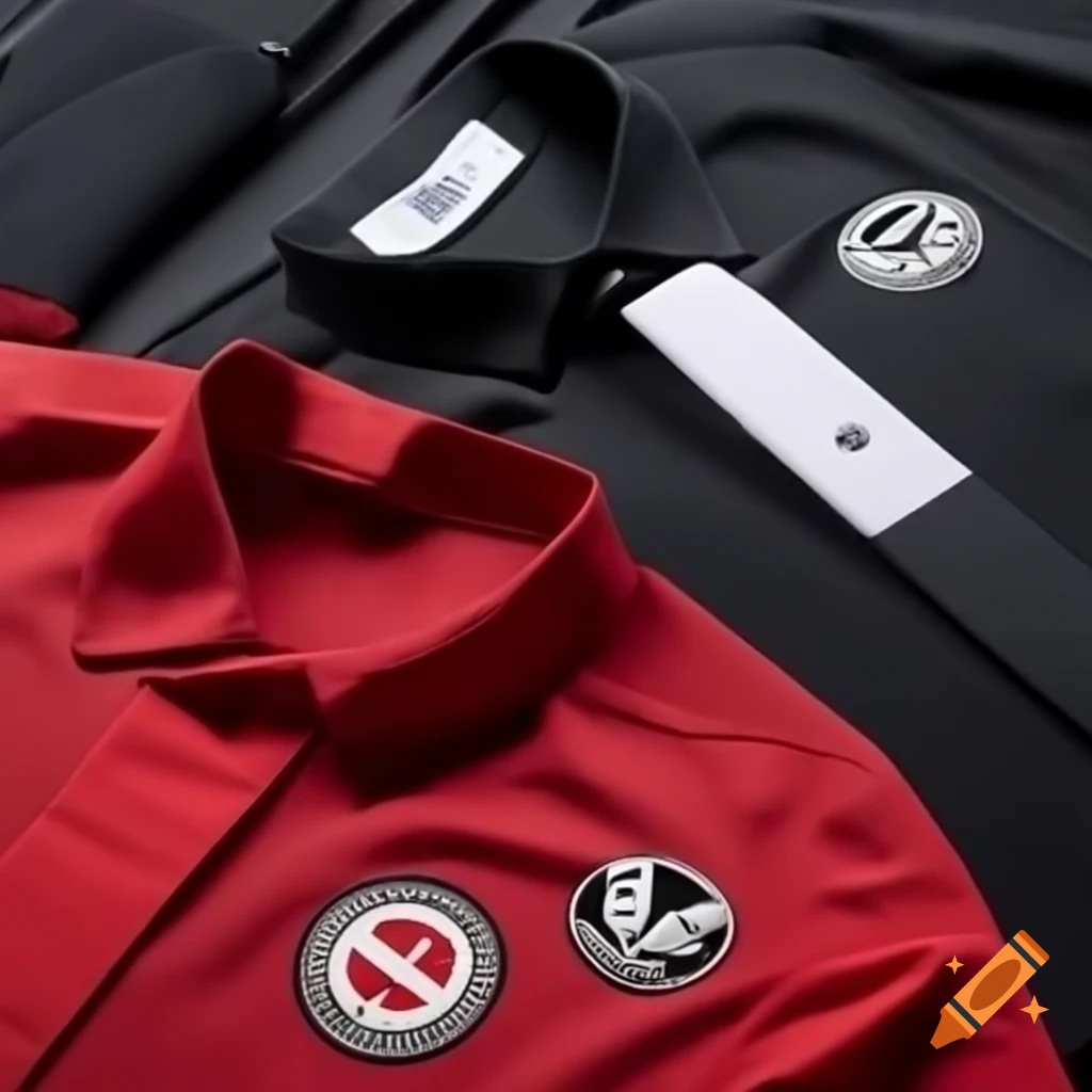 Tactical medics themed shirt in red, white, and black colors featuring batch logo