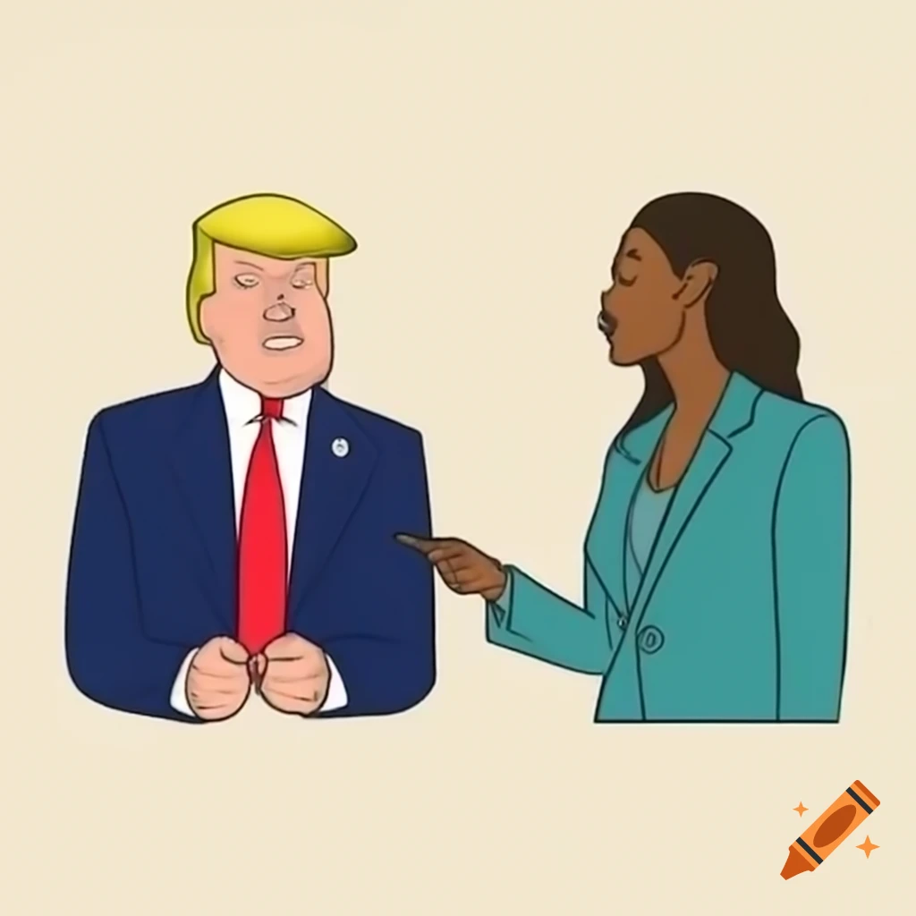 Political discussion between Donald Trump and Kamala Harris