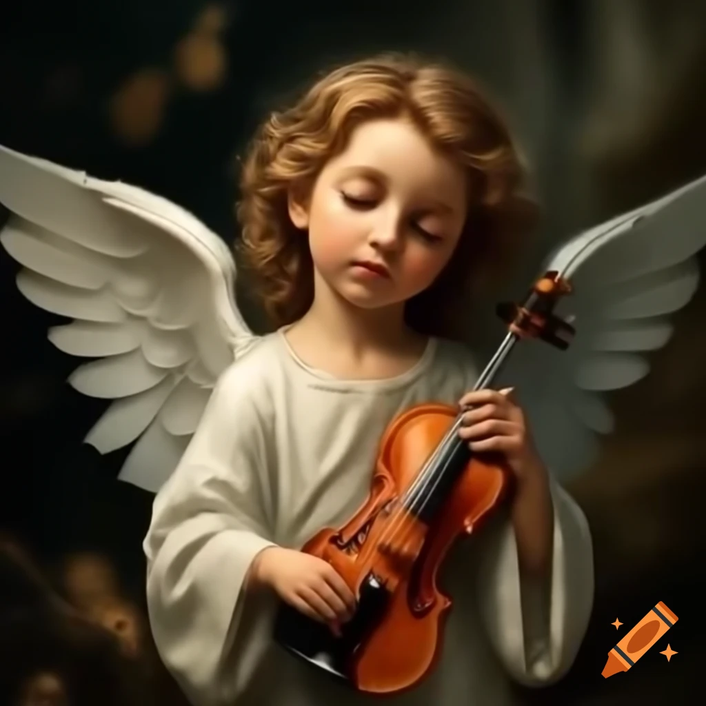 Angel playing violin