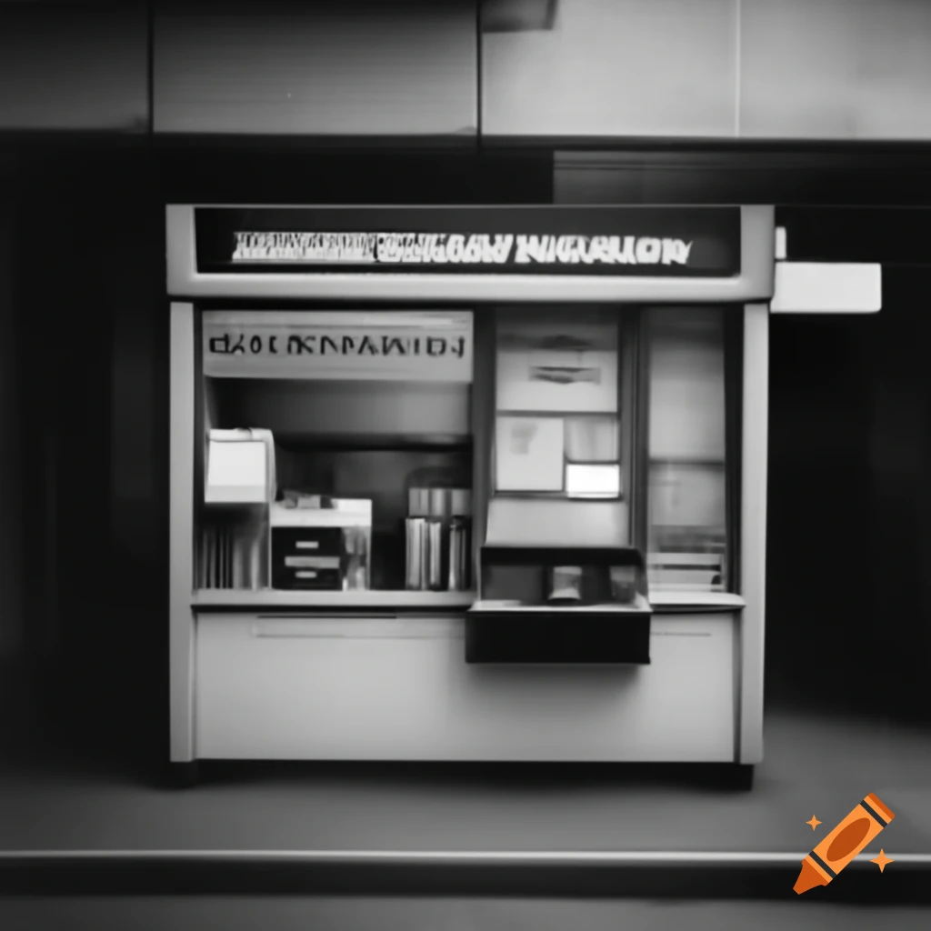 Kiosk featuring the lettering 'LGS'