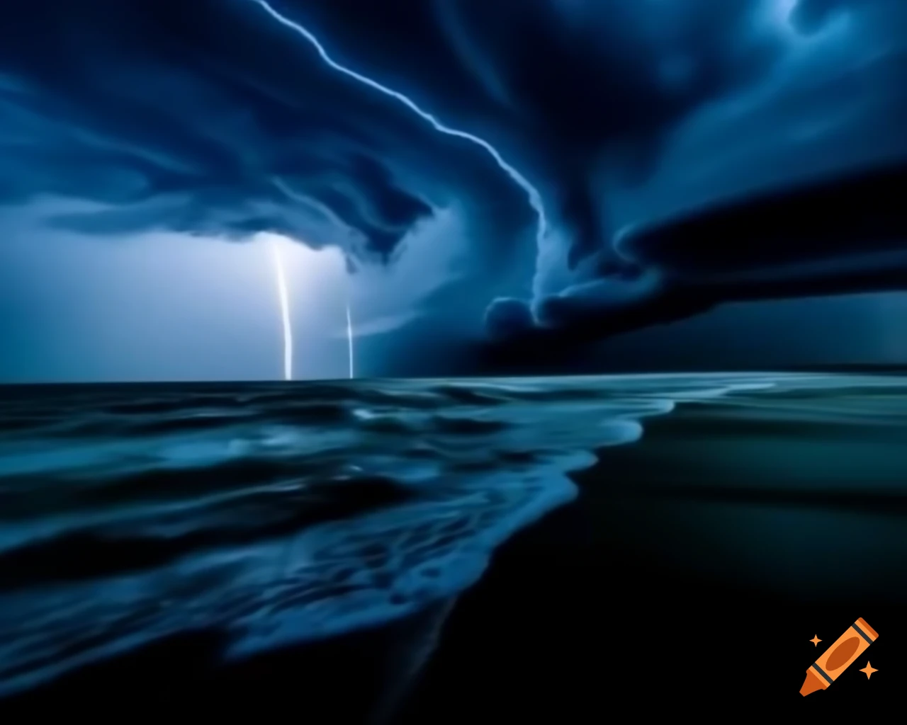 Intense storm approach with dark clouds and shadows