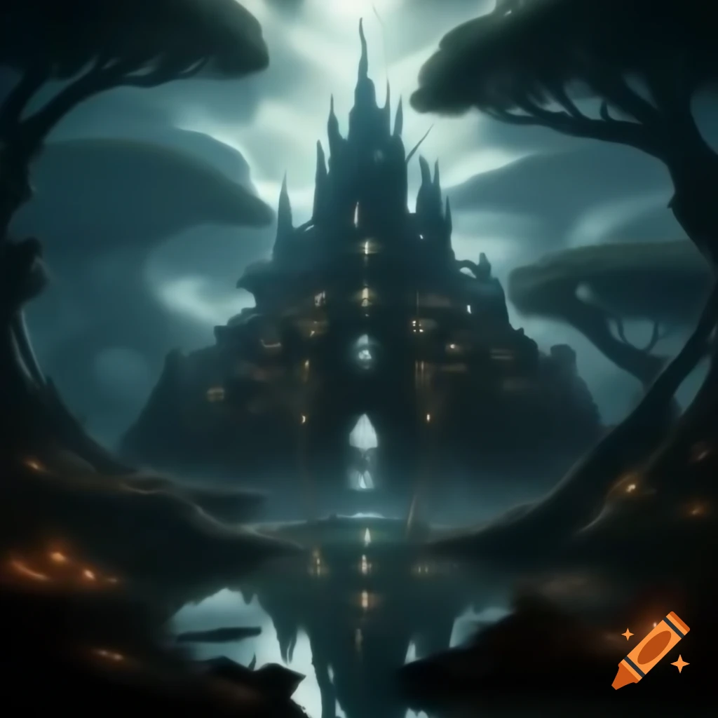 Fantasy land of Castle Treach corrupted by evil ruler, medieval architecture