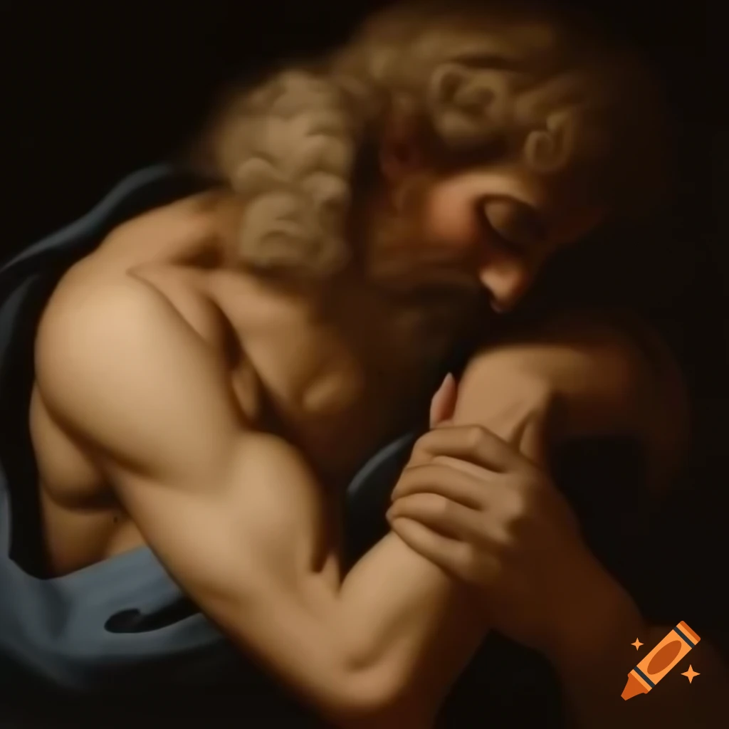 Baroque style painting depicting aching arms