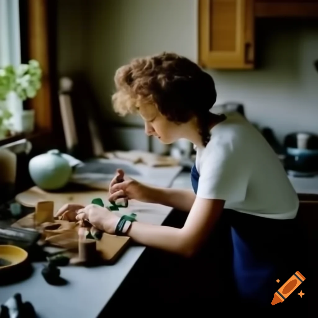 Woman cooking in a modern kitchen