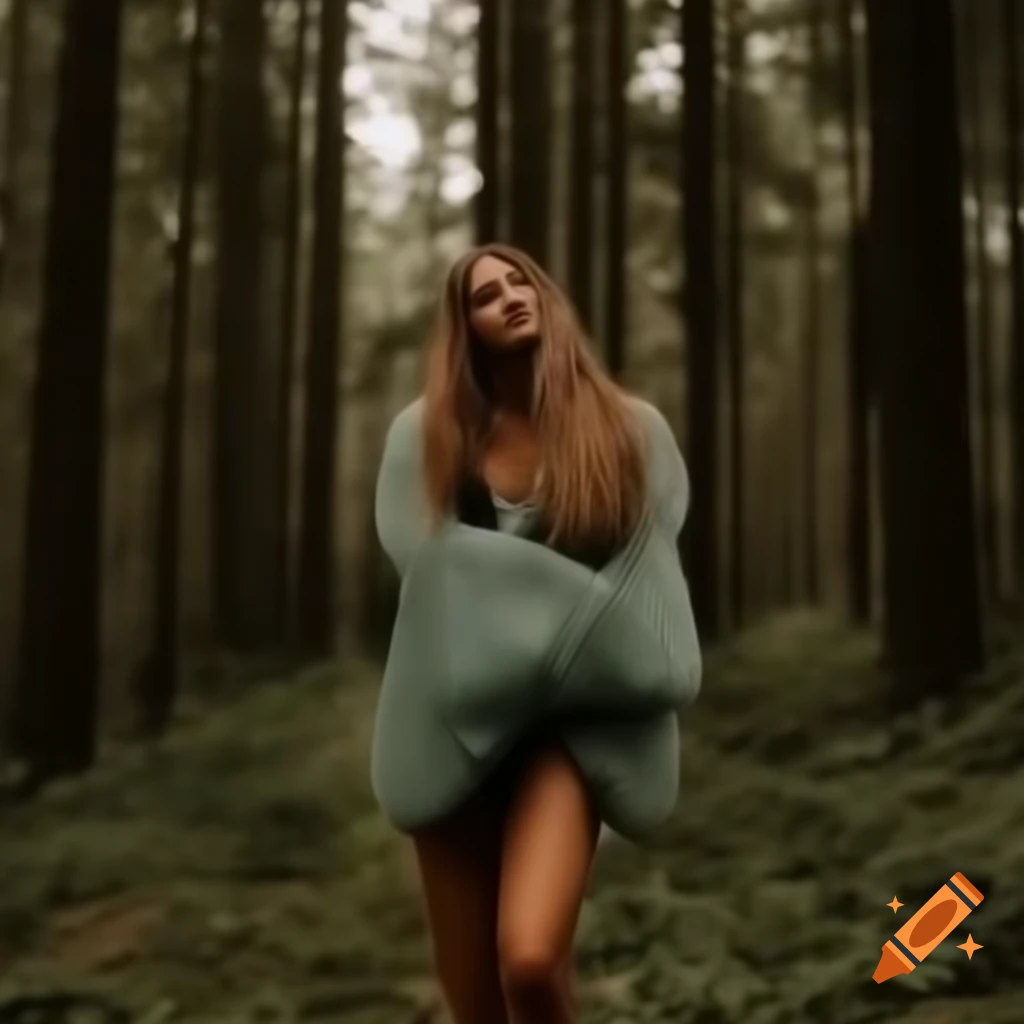 Kylie exploring lush forest