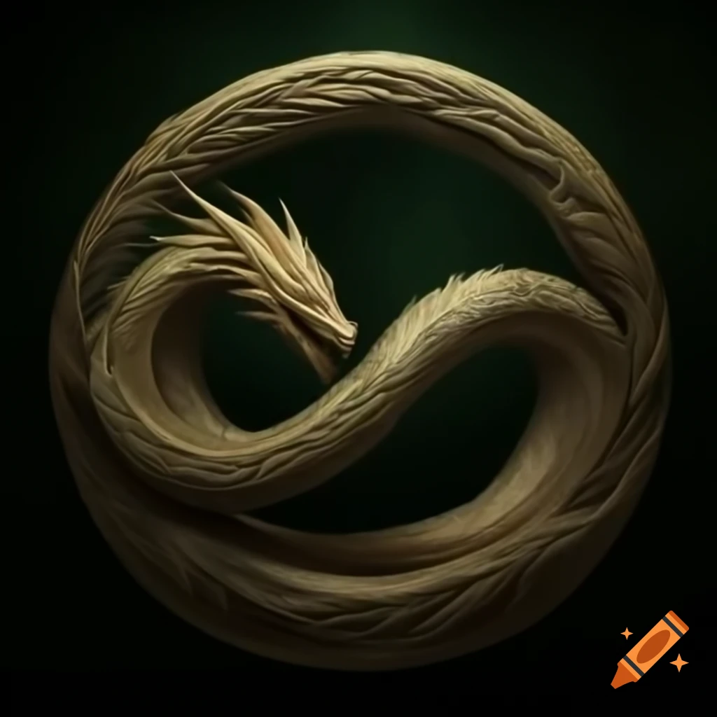 Ouroboros dragon symbolizing infinity