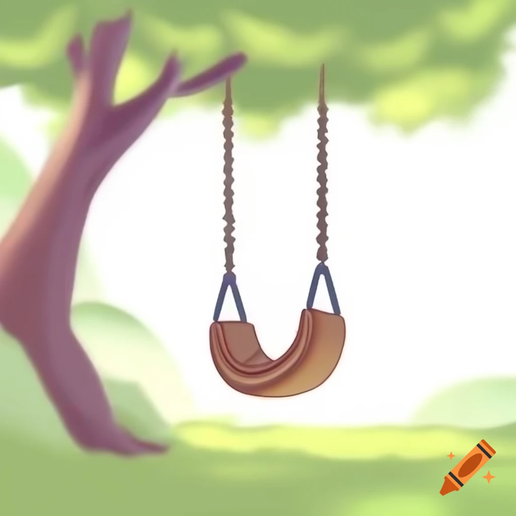 Tyre swing hanging from a tree