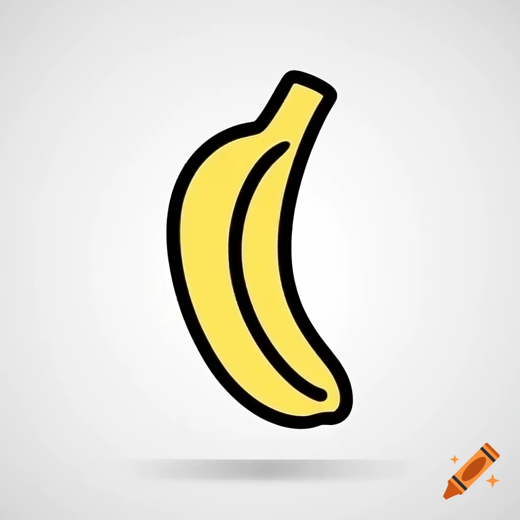 Banana designed in the style of the Apple logo