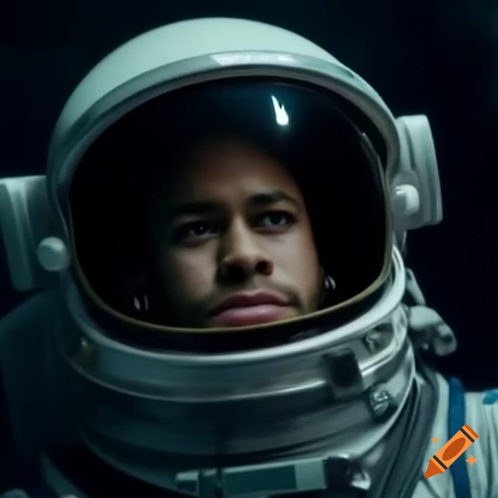 Neymar dressed in astronaut suit on craiyon