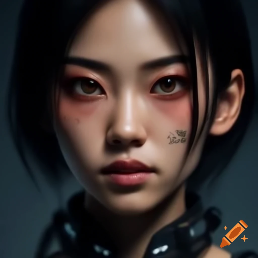 Realistic Character Portrait Of Young Italian Woman With Dark Hair And 