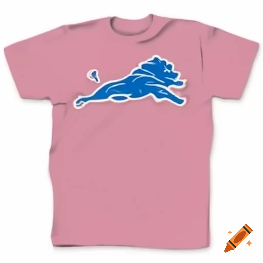 Detroit Lions pink t-shirt design